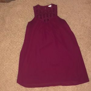 Burgundy swing dress